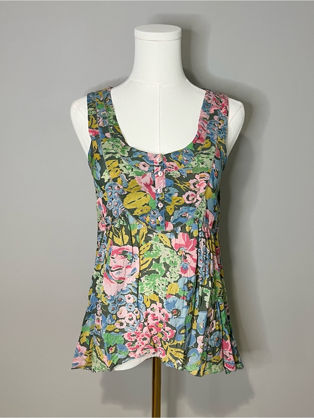 Anthropologie Lil Floral Tank Top Size 0